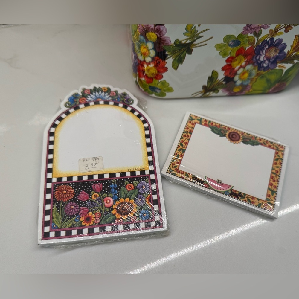 Vintage Mary Engelbreit 1996 Notepad & Post-It Notes New Sealed